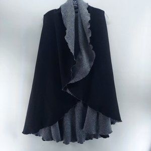 Nardi & Tagliaferri Wool-Blend Cape/Shawl  open cardigan one size